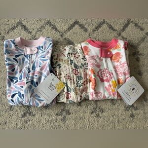 Organic Cotton- Little Planet & Burt's Bees Newborn Pajama Set